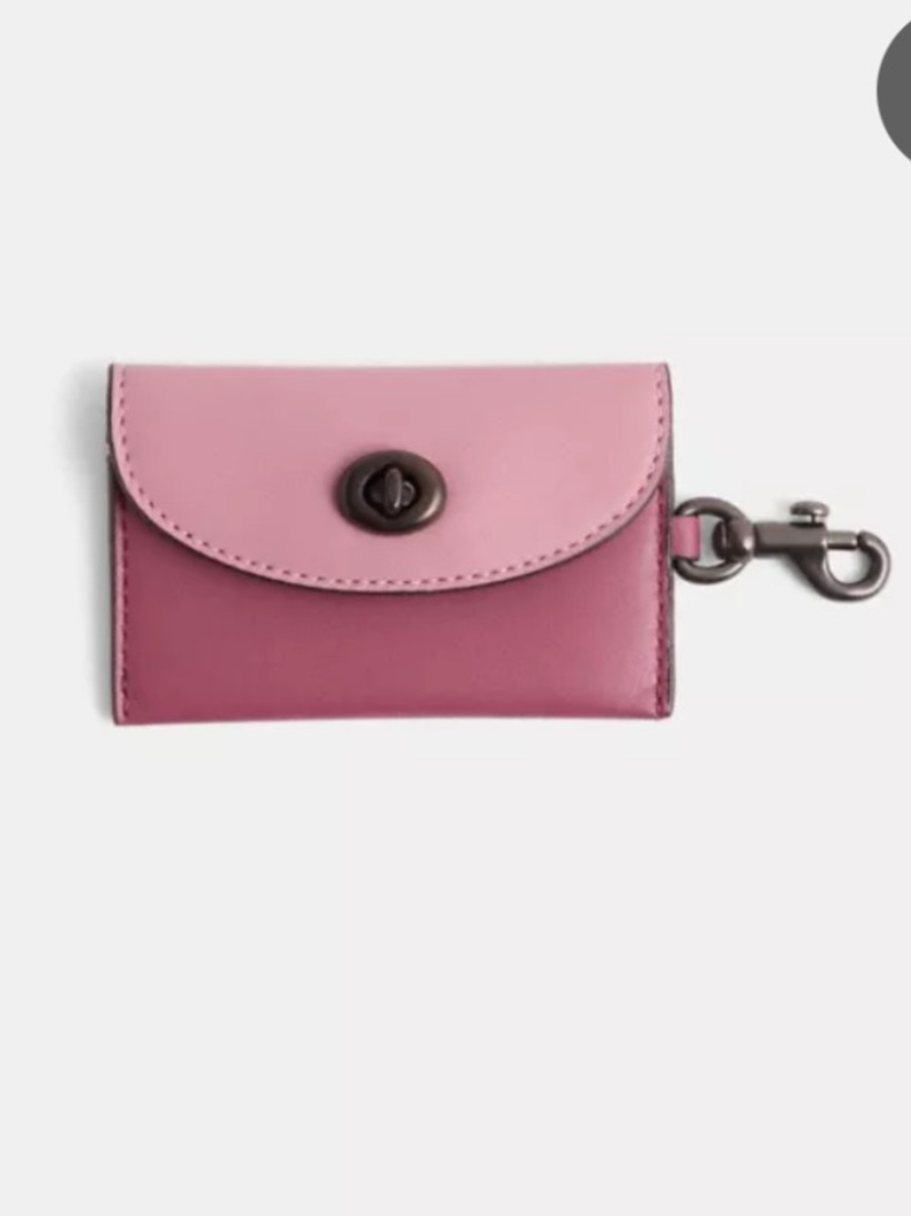 Coach Restored Turnlock Card Case Bag Charm.
